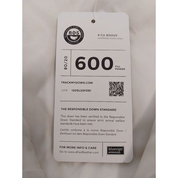 New Land's End Down Feather Puffer Vest Fair Isle Snowflake Gray/White Sz XL/T - - Picture 6 of 10